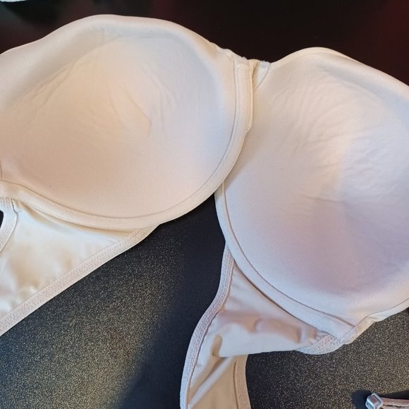 MAIDENFORM Sz 40D Push Up Nude Bra Padded Sexy Support Cross Back Wired Stretch - Picture 8 of 12